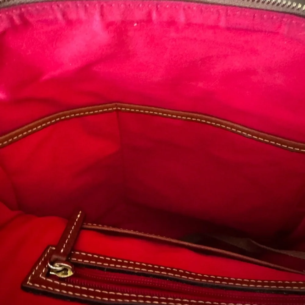 Dooney & Bourke Caramel Pebble Grain Zip Pod Backpack - Picture 9 of 9